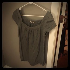 Cute Grey Flowing Top